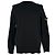 Stone Island Rundhals-Strickpullover aus schwarzer Wolle