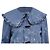 Ganni Bleach Denimjacke mit Rüschenkragen aus blauer Baumwolle - Ansicht 2
