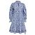 Autre Marque Mini abito Martha da donna Pink City Prints in cotone blu Blu chiaro
