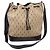 Autre Marque Borsa Bucket Monogram Saint Laurent in Nylon Canvas Camel Brown Giallo Cammello