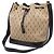 Autre Marque Borsa Bucket Monogram Saint Laurent in Nylon Canvas Camel Brown Giallo Cammello - vista 2