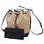 Autre Marque Borsa Bucket Monogram Saint Laurent in Nylon Canvas Camel Brown Giallo Cammello - vista 6