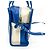 Balenciaga Bazar Striped Leather XXS Blu - vista 3