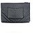 Chanel Charm O Case Chevron Lambskin Medium Noir - vue 2