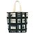 Chanel Windows Line Tote Bag Schwarz Weiß