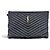 Autre Marque Saint Laurent Classic Monogram Wristlet Matelasse Chevron Leather Medium Preto