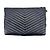 Autre Marque Saint Laurent Classic Monogram Wristlet Matelasse Chevron Leather Medium Preto - vista 2