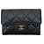 Chanel Classic Flap Kartenetui Quilted Caviar Schwarz