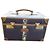 Leonard Necessaire in pelle marrone e beige Gold hardware