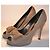 Gianvito Rossi Décolleté Peep-Toe in Camoscio Beige con Fiocco - vista 2