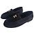 Mocassins Chanel CC em camurça preta Preto