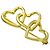 Autre Marque Spilla Triple Heart di Tiffany & Co. in oro giallo 18K - vista 2