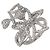 Anillo Gucci Flora #9 en oro blanco de 18K