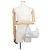 Saffiano Borsa Prada Re Edition 2000 Terry Rhinestone Bianco - vista 4