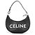 Céline Borsa a spalla Celine Ava in pelle Nero Bianco