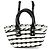 Borsa Balenciaga Bistro XXS Nero Bianco