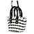 Borsa Balenciaga Bistro XXS Nero Bianco - vista 2