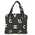 Sac à main cabas Chanel Vintage CC Coco Mark Logo Noir Blanc - vue 2