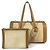 Hermès Borsa da toilette Hermes in pelle e tela beige Marrone