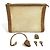 Hermès Borsa da toilette Hermes in pelle e tela beige Marrone - vista 16