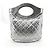 Chanel 31 Shopping gestepptes Kalbsleder Small Silber - Ansicht 2