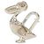 Hermès Chaveiro Hermes PELICAN Cadena Prata