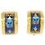 Hermès Hermes Blue and Gold Clip-On Ohrringe Blau Golden