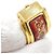 Hermès Brincos de pressão Hermes em ouro e vermelho Dourado - vista 3