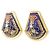 Hermès Hermes Blue and Gold Clip-On Ohrringe Blau Golden - Ansicht 2