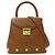 Borsa a mano in pelle marrone Salvatore Ferragamo