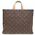 Saco Tote Louis Vuitton em couro Monogram castanho Marrom - vista 3