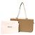 Valextra Bicolor Leder Tote Bag Beige Roh - Ansicht 2