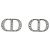 Pendientes Christian Dior CD Logo con strass Plata
