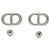 Pendientes Christian Dior CD Logo con strass Plata - vista 3