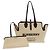 Burberry Soft Canvas Logo Horseferry Tote Bag Schwarz Beige - Ansicht 2