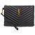 Borsa a pochette in pelle nera Yves Saint Laurent Nero