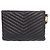 Borsa a pochette in pelle nera Yves Saint Laurent Nero - vista 3