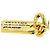 Pendente Chanel CC Plate Logo in metallo con cristalli D'oro - vista 2