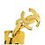 Pendente Chanel CC Plate Logo in metallo con cristalli D'oro - vista 5