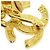 Pendente Chanel CC Plate Logo in metallo con cristalli D'oro - vista 6