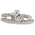 Pendientes Chanel CC Clip-On de metal con cristales y perlas artificiales Plata - vista 3