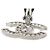 Pendientes Chanel CC Clip-On de metal con cristales y perlas artificiales Plata - vista 4