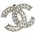 Pendientes Chanel CC Clip-On de metal con cristales y perlas artificiales Plata - vista 5