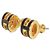Hermès Pendientes de botón Hermes Pop H MINI 608002FO Negro Dorado - vista 2