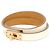 Hermès Pulsera de dijes Hermes Mini Kelly Double Tour Blanco