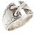 Hermès Hermes Mexico Silver Band Ring Silvery