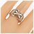 Hermès Hermes Mexico Silver Band Ring Silvery - view 5