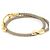Hermès Pulsera Charm Relief Double Tour Hermes Beige Gris pardo - vista 3