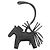 Hermès Rodeo Accessory Bag Charm PM Schwarz