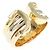 Cartier 2C Band Ring aus 18K Dreifarbigem Gold Golden